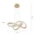 Geschwungene LED Pendelleuchte in Gold 30 W dimmbar