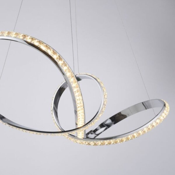 LED Hängelampe in Chrom dimmbar 39 W L:94 cm elegant