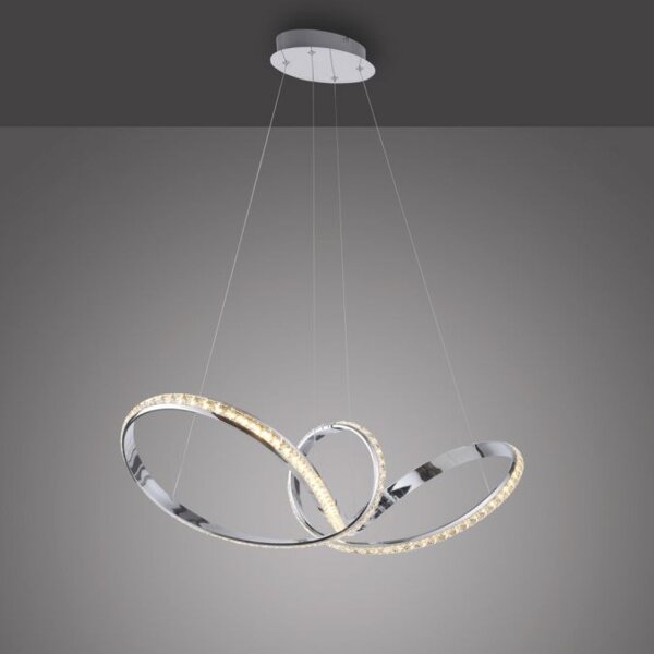 LED Hängelampe in Chrom dimmbar 39 W L:94 cm elegant