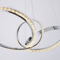 LED Hängelampe in Chrom dimmbar 39 W L:94 cm elegant