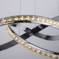 LED Hängelampe in Chrom dimmbar 30 W L:57 cm elegant