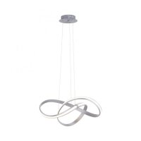 Geschwungene LED Pendelleuchte in Stahl 3000 K dimmbar