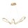 Geschwungene LED Pendelleuchte in Gold L:91 cm dimmbar