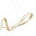 Geschwungene LED Pendelleuchte in Gold L:91 cm dimmbar