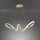 Geschwungene LED Pendelleuchte in Gold L:91 cm dimmbar