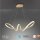 Geschwungene LED Pendelleuchte in Gold L:91 cm dimmbar