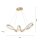 Geschwungene LED Pendelleuchte in Gold L:91 cm dimmbar