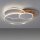 Stylische LED Deckenlampe Holz Ringe 6000 lm dimmbar