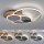 Stylische LED Deckenlampe Holz Ringe 6000 lm dimmbar