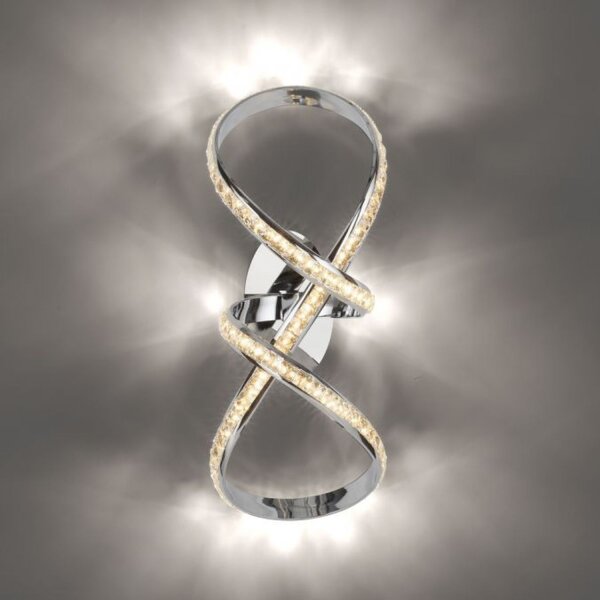 Stilvolle LED Deckenlampe in Chrom dimmbar 30 W L:65 cm