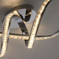 Lampe de plafonnier LED élégante en chrome...