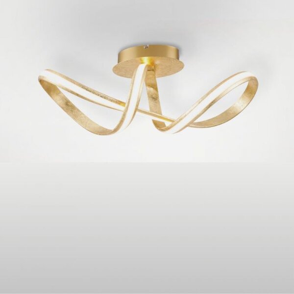 LED Deckenleuchte dimmbar Metall in Gold 2050 lm Modern