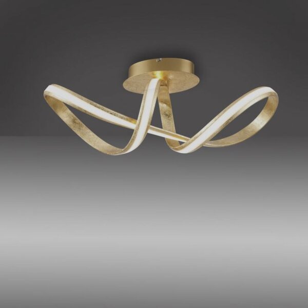 LED Deckenleuchte dimmbar Metall in Gold 2050 lm Modern
