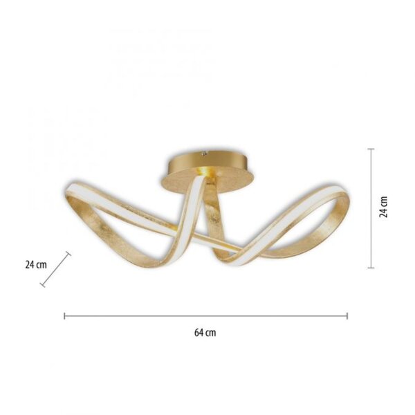 LED Deckenleuchte dimmbar Metall in Gold 2050 lm Modern