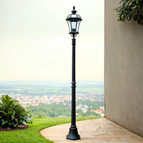 Elegante Mastleuchte GWEN Schwarz Rustikal 192cm Weg