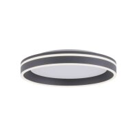 Runde LED Deckenleuchte Anthrazit &Oslash;40 cm 27 W dimmbar