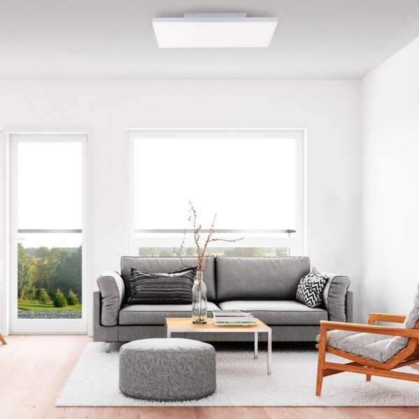 Dimmbare LED Deckenleuchte Fernbedienung Weiß RGB flach