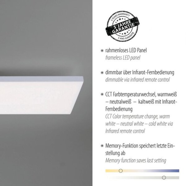 LED Deckenleuchte Fernbedienung 100 cm Memory dimmbar