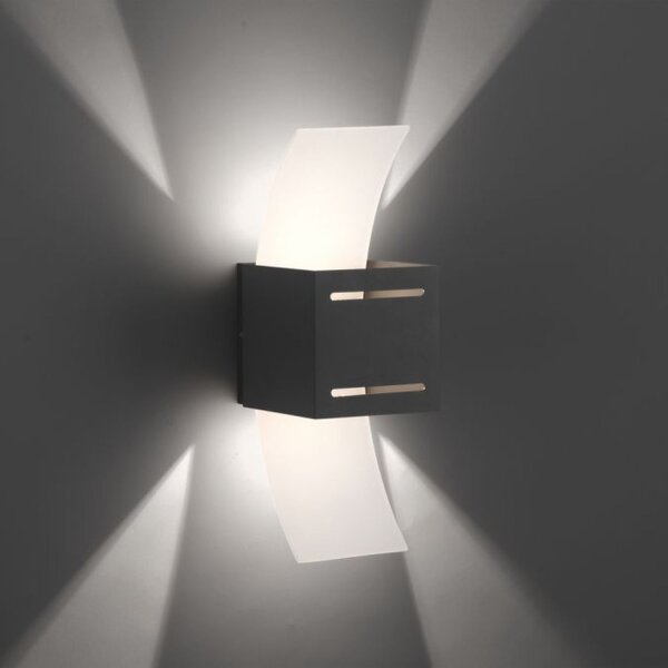Wandlampe Metall Anthrazit indirekt G9 H:30 cm Modern