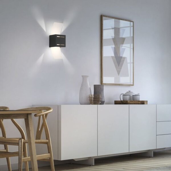 Wandlampe Metall Anthrazit indirekt G9 H:30 cm Modern