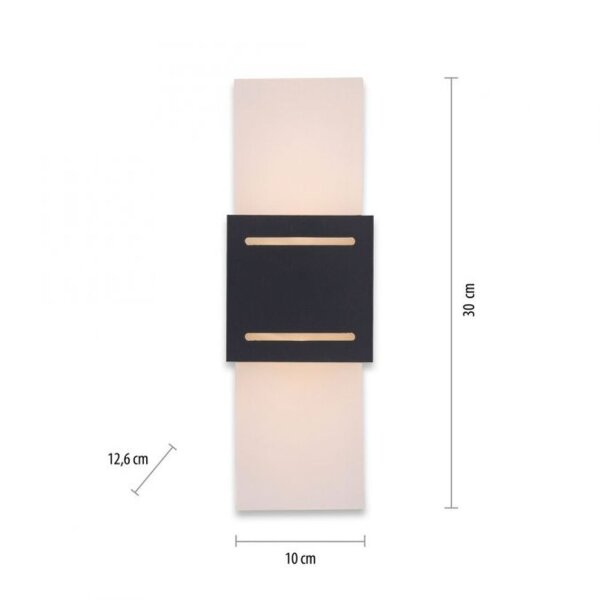 Wandlampe Metall Anthrazit indirekt G9 H:30 cm Modern