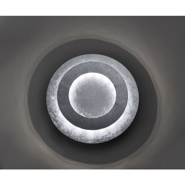 Plafonnier LED orientable Ø34 cm 6 W en feuille dargent