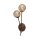 Applique murale rustique brun rouille or H:44 cm G9 2-flmg