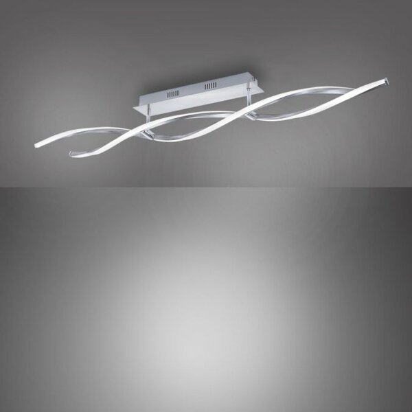 Dimmbare LED Deckenlampe in Stahl 110 cm 3000 K Wellen
