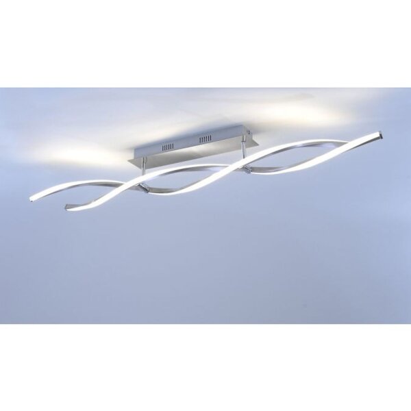Dimmbare LED Deckenlampe in Stahl 110 cm 3000 K Wellen