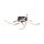 Dimmbare LED Deckenlampe Schwarz Gold L:78 cm 4220 lm