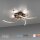 Dimmbare LED Deckenlampe Schwarz Gold L:78 cm 4220 lm
