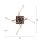 Dimmbare LED Deckenlampe Schwarz Gold L:78 cm 4220 lm