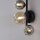 Applique Boules Gris fumé Ambre Verre G9 H:28,5 cm