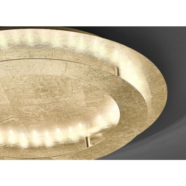 LED Deckenleuchte in Blattgold Metall 3000 lm Ø50 cm