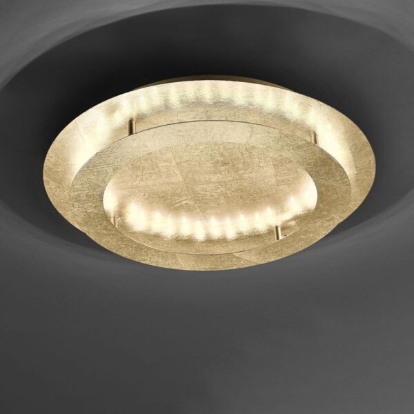 LED Deckenleuchte in Blattgold Metall 3000 lm Ø50 cm