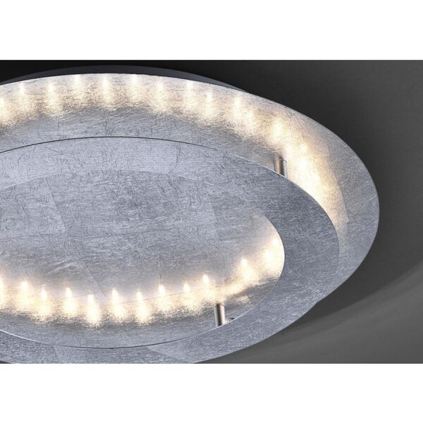 Plafonnier LED en métal argenté 3000 lm Ø50 cm