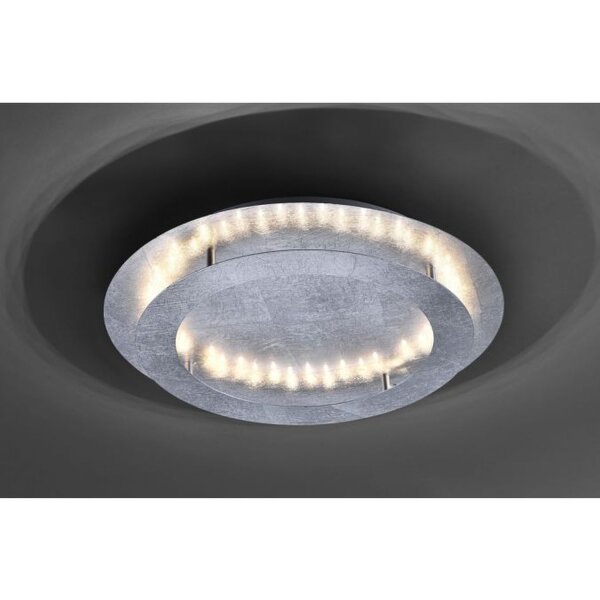 Plafonnier LED en métal argenté 3000 lm Ø50 cm