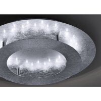 LED Deckenleuchte in Blattsilber Metall 18 W Ø40 cm