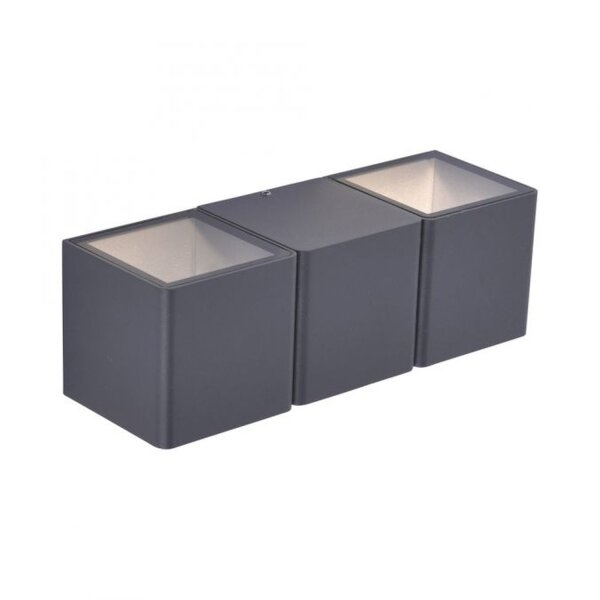LED Wandleuchte außen Aluminium IP54 22,5 cm Anthrazit