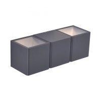 LED Wandleuchte außen Aluminium IP54 22,5 cm Anthrazit