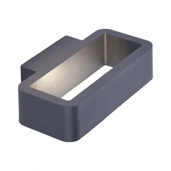 LED Wandleuchte außen Aluminium Anthrazit IP54 B:22 cm