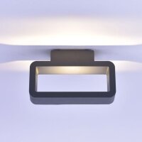 LED Wandleuchte außen Aluminium Anthrazit IP54 B:22 cm
