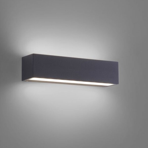 LED Außenleuchte Wand Aluminium B:25 cm IP65 Up & Down