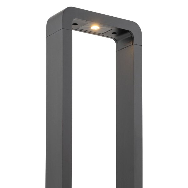 LED Pollerleuchte Metall 60 cm hoch IP54 Schwarz 480 lm
