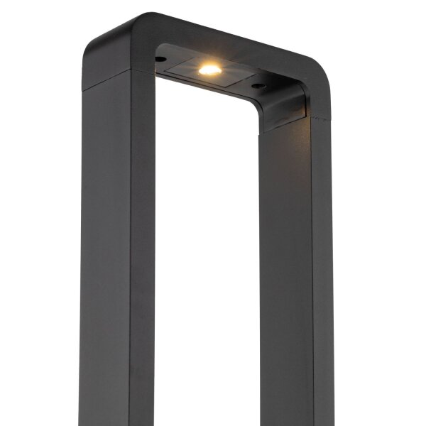 Borne déclairage LED Métal hauteur 80 cm IP54 noir 3000 K
