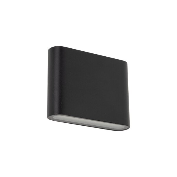 LED Außenwandleuchte Aluminium Schwarz IP54 Up Down