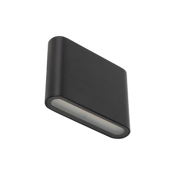 LED Außenwandleuchte Aluminium Schwarz IP54 Up Down
