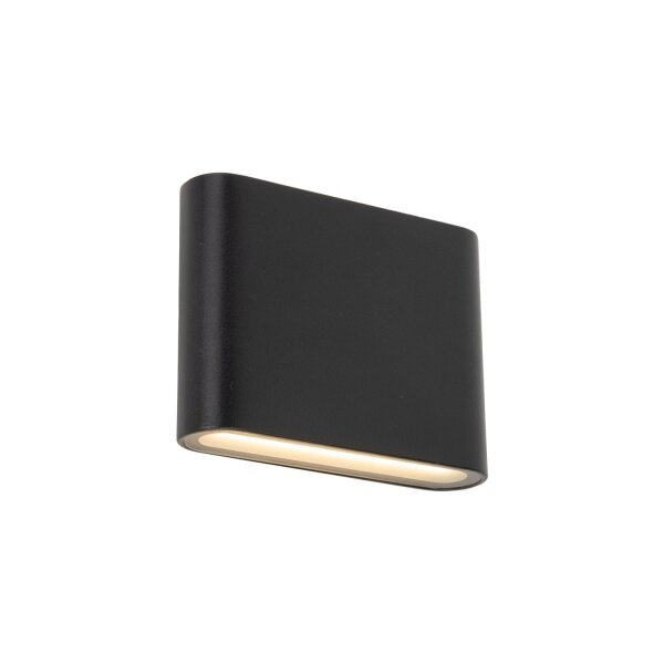 LED Außenwandleuchte Aluminium Schwarz IP54 Up Down