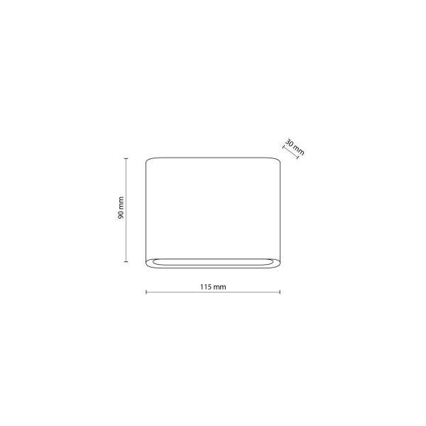 LED Außenwandleuchte Aluminium Schwarz IP54 Up Down