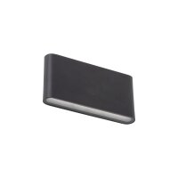 LED Wandlampe außen Metall Schwarz 17,5 cm IP54 Up...
